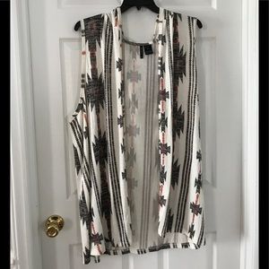 NWOT New Directions Aztec Print Cardigan - Size 2X